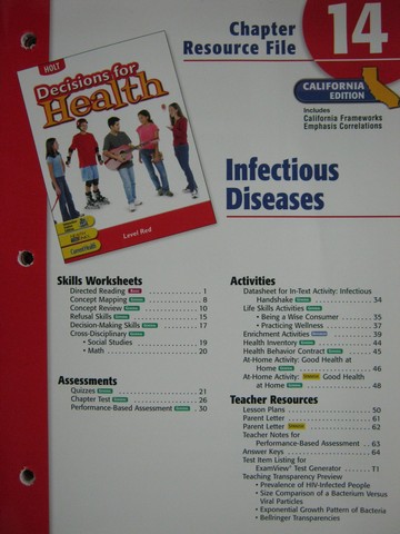 (image for) Decisions for Health Level Red Chapter Resource File 14 (CA)(P)
