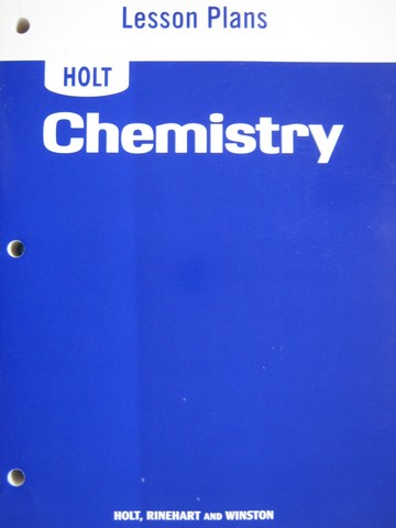 (image for) Holt Chemistry Lesson Plans (P)