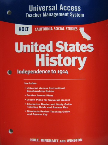 (image for) United States History Teacher Management System (CA)(TE)(P)