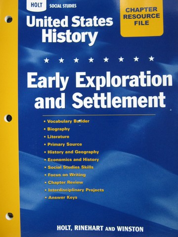 (image for) United States History Chapter 1 Resource File (P)