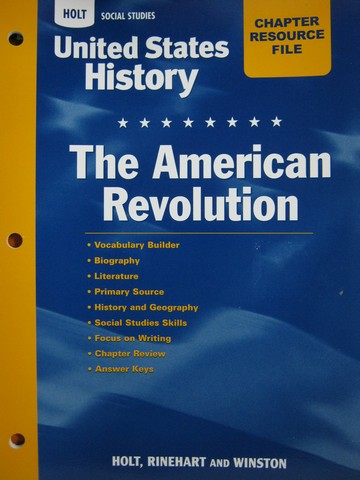 (image for) United States History Chapter 3 Resource File (P)