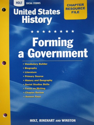 (image for) United States History Chapter 4 Resource File (P)