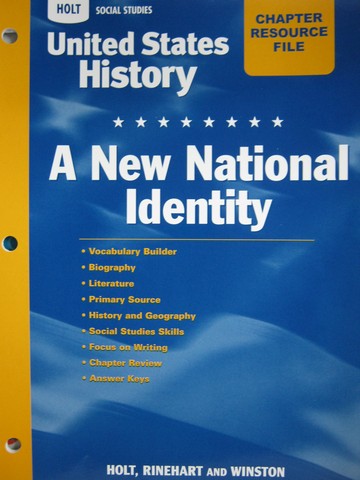 (image for) United States History Chapter 8 Resource File (P)