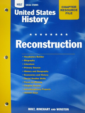 (image for) United States History Chapter 16 Resource File (P)