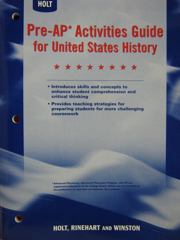 (image for) United States History Pre-AP Activities Guide (P)
