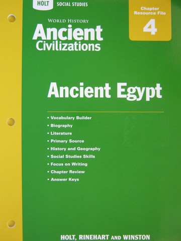 (image for) Ancient Civilizations Chapter 4 Resource File (P)
