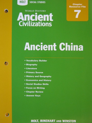 (image for) Ancient Civilizations Chapter 7 Resource File (P)