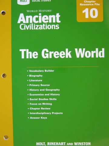 (image for) Ancient Civilizations Chapter 10 Resource File (P)