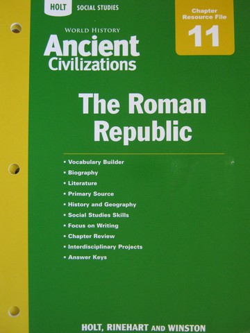 (image for) Ancient Civilizations Chapter 11 Resource File (P)