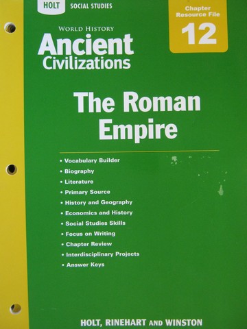 (image for) Ancient Civilizations Chapter 12 Resource File (P)