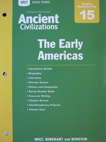 (image for) Ancient Civilizations Chapter 15 Resource File (P)