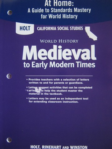 (image for) California Medieval to Early Modern Times At Home (CA)(P)