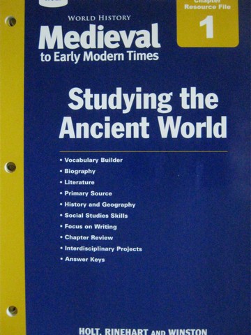 (image for) Medieval to Early Modern Times Chapter 1 Resource File (P)