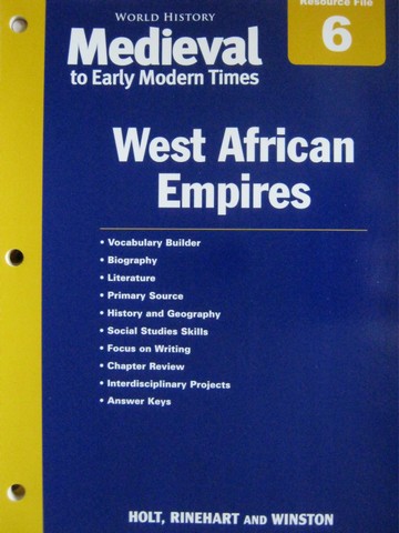 (image for) Medieval to Early Modern Times Chapter 6 Resource File (P)