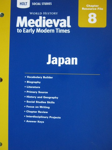 (image for) Medieval to Early Modern Times Chapter 8 Resource File (P)