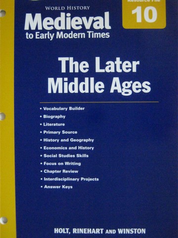 (image for) Medieval to Early Modern Times Chapter 10 Resource File (P)