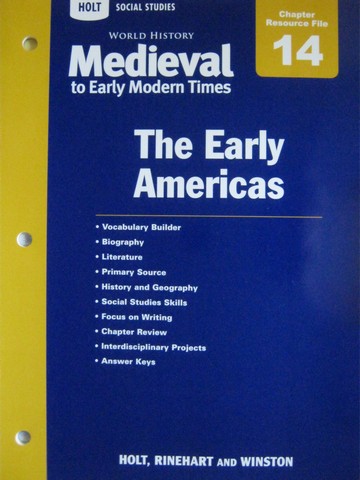 (image for) Medieval to Early Modern Times Chapter 14 Resource File (P)