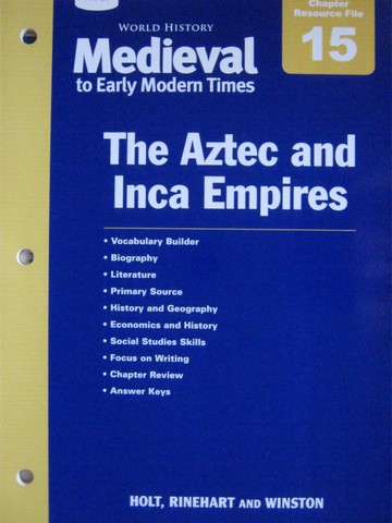 (image for) Medieval to Early Modern Times Chapter 15 Resource File (P)
