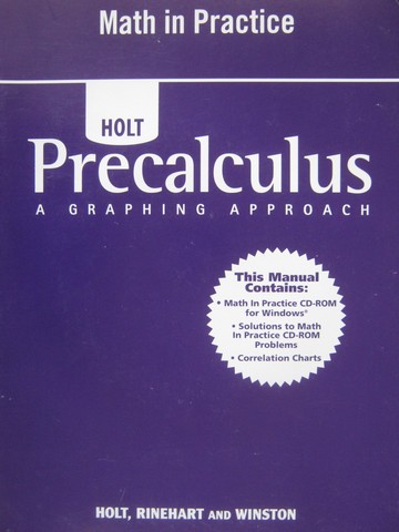 (image for) Precalculus A Graphing Approach Math in Practice (P)
