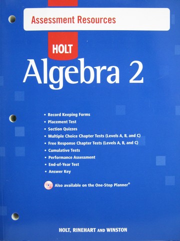 (image for) Algebra 2 Assessment Resources (P)