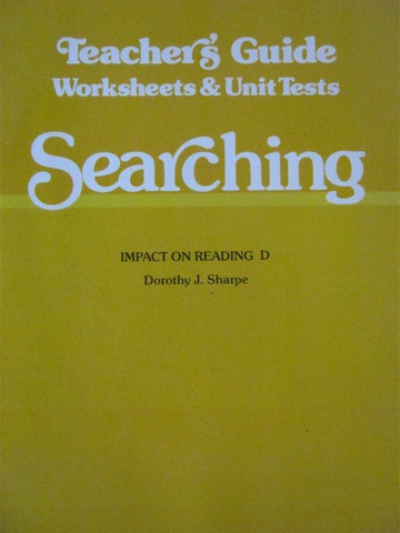(image for) Impact on Reading D Searching TG (TE)(P) by Dorothy J Sharpe