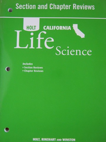 (image for) California Life Science Section & Chapter Reviews (CA)(P)