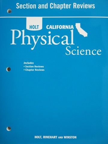 (image for) California Physical Science Section & Chapter Reviews (CA)(P)