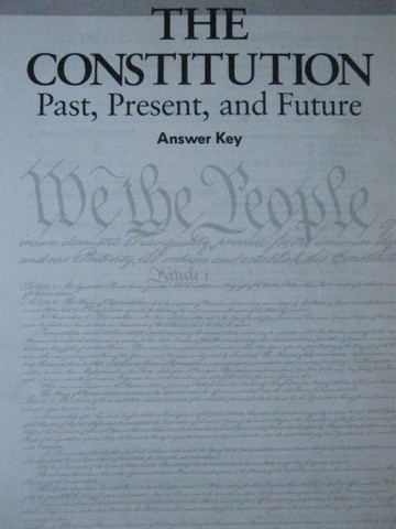 (image for) Constitution Past Present & Future Answer Key (P)
