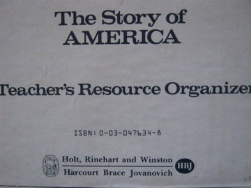 (image for) Story of America Teacher's Resource Organizer (TE)(Box)