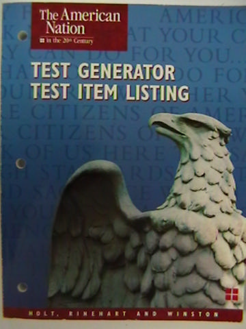 (image for) American Nation in the 20th Century Test Generator (P)