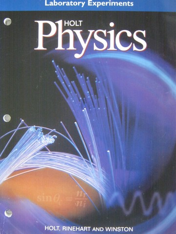 (image for) Holt Physics Laboratory Experiments (P) by Biedenweg, Komon,