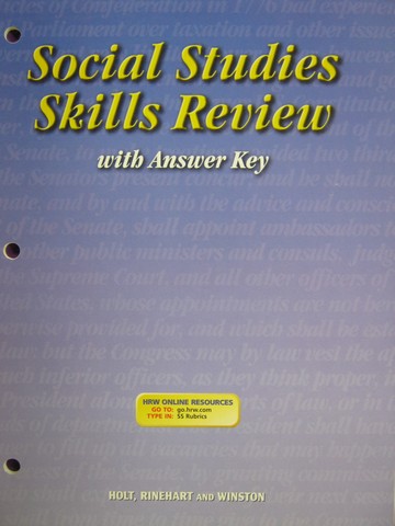 (image for) Social Studies Skills Review with Answer Key (P)