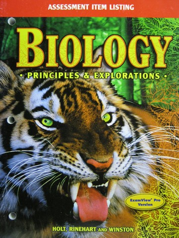 (image for) Biology Principles & Explorations Assessment Item Listing EV (P)