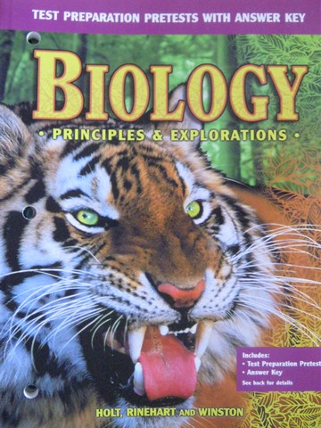 (image for) Biology Principles & Explorations Test Preparation Pretests (P)