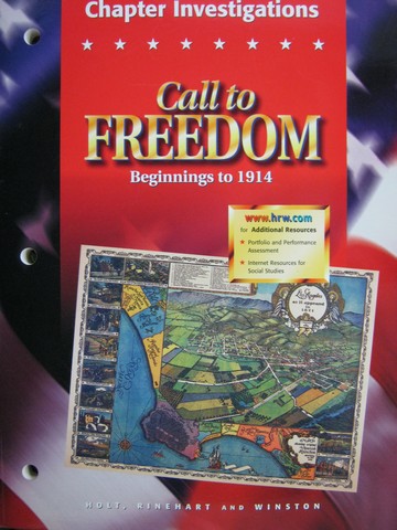 (image for) Call to Freedom Beginnings to 1914 Chapter Investigations (P)