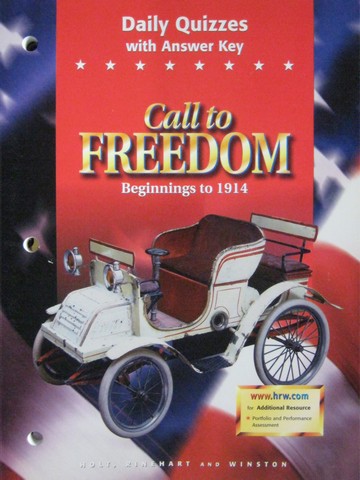 (image for) Call to Freedom Beginnings to 1914 Daily Quizzes (P)