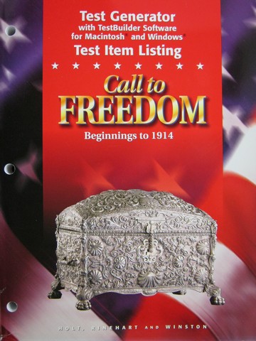 (image for) Call to Freedom Beginnings to 1914 Test Generator (P) - Click Image to Close