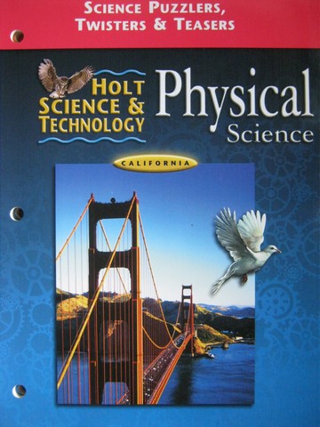 Holt Physical Science Science Puzzlers Twisters Amp Teaser Ca P 0030557097 18 95 K 12