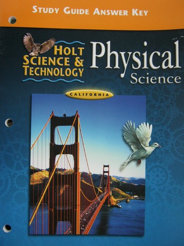 (image for) Holt Physical Science Study Guide Answer Key (CA)(P)