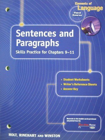 (image for) Elements of Language 3rd Course Sentences Paragraphs (P)
