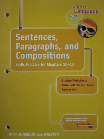 (image for) Elements of Language 5th Course Sentences Paragraphs (P)