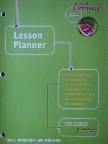 (image for) Elements of Language 1st Course Lesson Planner (P)