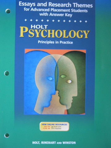 (image for) Psychology Principles in Practice Essays & Research Themes (P)