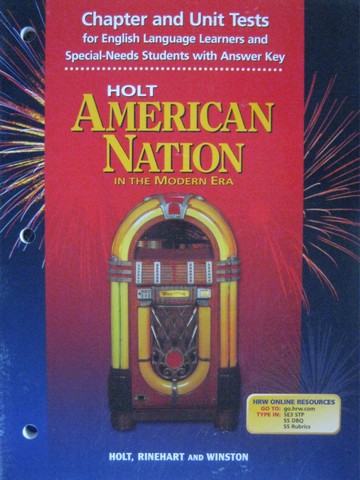 (image for) American Nation in the Modern Era Chapter & Unit Tests (P)
