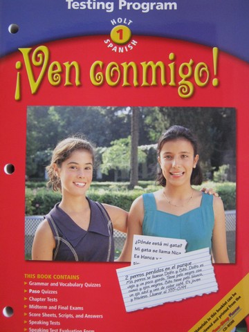 (image for) Ven conmigo! 1 Testing Program (P) by Donaho