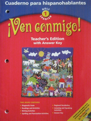 (image for) Ven conmigo! 1 Cuaderno para hispanohablantes TE (TE)(P)