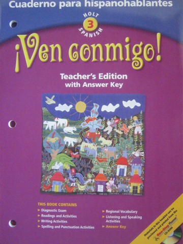 (image for) Ven conmigo! 3 Cuaderno para hispanohablant TE (TE)(P)