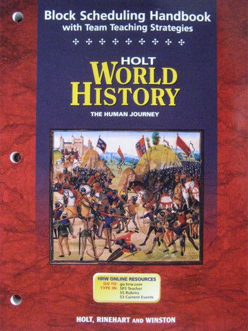 (image for) World History The Human Journey Block Scheduling Handbook (P)