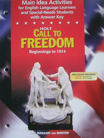 (image for) Call to Freedom Beginnings to 1914 Main Idea Activities (P)