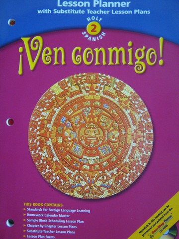 (image for) Ven conmigo! 2 Lesson Planner (P) by Blalock, Dakhlia, & Wright